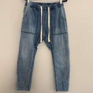 One TeaSpoon Shabbies Denim Drop Crotch Joggers Small Boyfriend Jeans